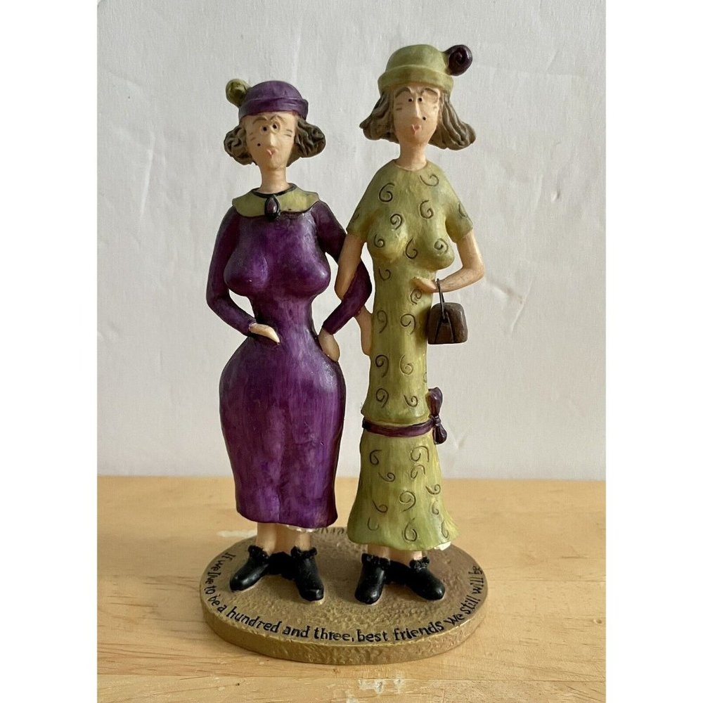 Sandy Gervais If We Live to be a Hundred and Three Best Friends Resin Figurine